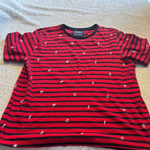 Denim & Flower Red and Black Short Sleeve Tee - Picture 1 of 4
